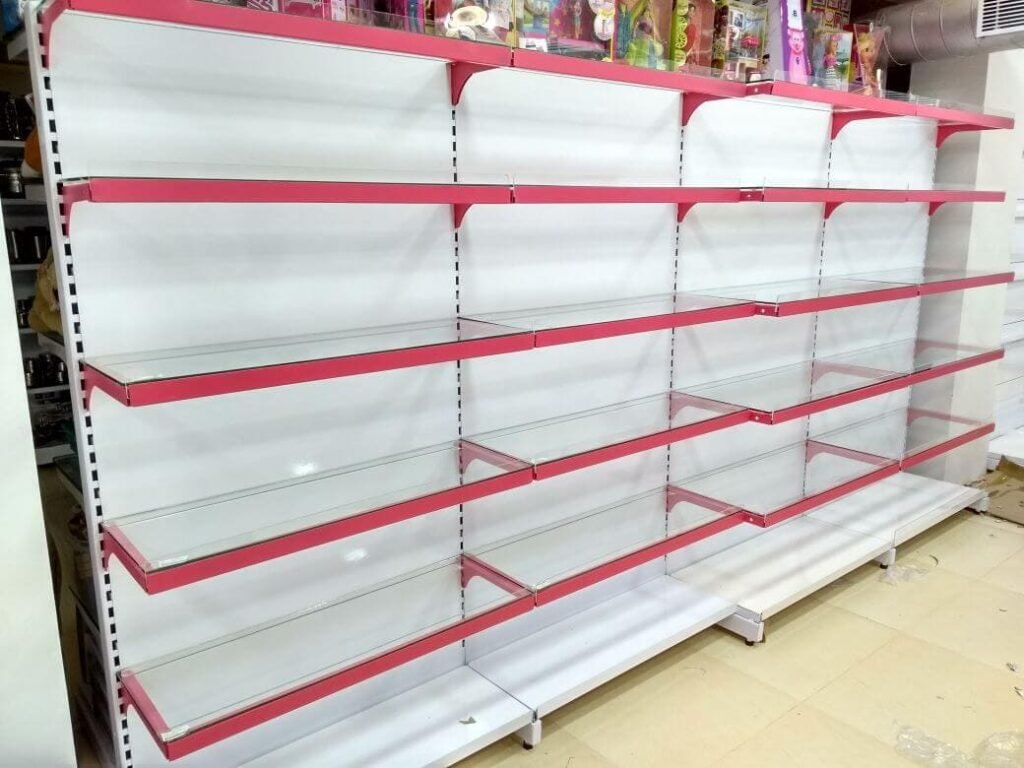 glass display rack section
