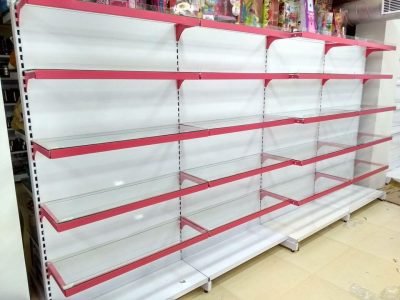 glass display rack section